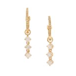 Pair of Convertible Diamond Earrings