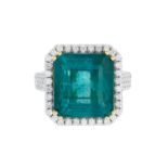 Beautiful Emerald and Diamond Ring