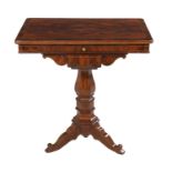 Continental Neoclassical Mahogany Side Table
