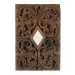 Continental Baroque Carved Walnut Plaque