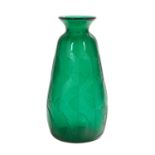 Daum Art Deco Emerald Green Glass Vase