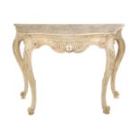 Louis XV-Style Bleached Wood Side Table