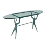 Mario Villa Metal and Glass Coffee Table