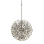 Chrome and Acrylic "Sputnik"-Style Chandelier