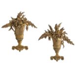 Pair of Neoclassical-Style Giltwood Plaques