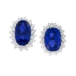 Beautiful Sapphire and Diamond Clips