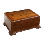 Large Louis-Philippe Inlaid Mahogany Jewel Casket