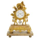 Exceptional French Empire Gilt-Bronze Clock