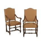 Pair of Louis XIII-Style Fauteuils a la Reine