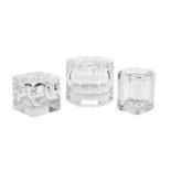 Three Mid-Century Lucite Ice Buckets