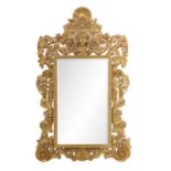 Large Baroque-Style Gilt-Composition Mirror