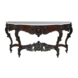 Large French Rococo Revival Marble-Top Console