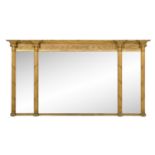 Regency Revival Giltwood Overmantel Mirror