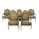 Suite of Eight Louis XVI-Style Chairs