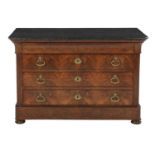 Louis-Philippe Mahogany and Marble-Top Commode