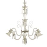 Franco-Bohemian Glass Chandelier