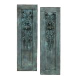 Pair of Copper-Clad Architectural Plaques