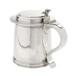 Large Edwardian Sterling Silver Tankard