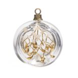 Steuben Crystal "Mistletoe" Christmas Ornament