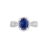 Sapphire and Diamond Ring