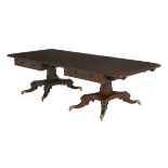 American Classical Double-Pedestal Dining Table