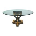 Italian Neoclassical Glass-Top Center Table