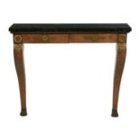 Regency Walnut and Marble-Top Console Table