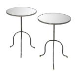 Pair of Mirrored Glass Occasional Tables