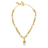 South Sea Pearl and Gold Necklace