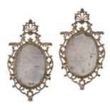 Pair of Italian Silver-Gilt Mirrors
