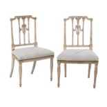 Pair of George III Polychromed Side Chairs