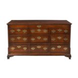 George III Banded Oak Lift-Lid Mule Chest