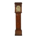 George III Burl Walnut Tall Case Clock