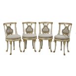 Four Neoclassical-Style Painte Side Chairs