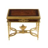 Amboyna and Gilt-Bronze Table-Form Jewel Casket