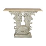 Italian Neoclassical Quartz-Top Console Table