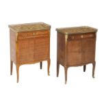 Pair of Louis XV/XVI-Style Kingwood Cabinets