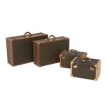 Four Pieces of Louis Vuitton Hard Sided Luggage