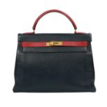 Vintage Hermes Courchevel "Kelly" Retourne Bag