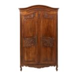 Provincial Louis XV-Style Fruitwood Armoire