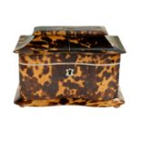 William IV Tortoiseshell Tea Caddy