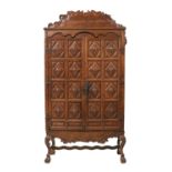 Colonial Baroque Walnut Cabinet