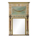 French Empire Parcel-Gilt Trumeau Mirror
