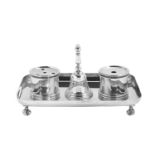 George V Britannia Standard Silver Inkstand