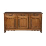 Provincial Louis XV-Style Oak Buffet