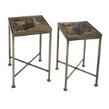 Pair of Contemporary Iron Side Tables