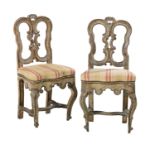 Pair of Venetian Polychromed Side Chairs