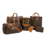Five Pieces of Vintage Louis Vuitton Travel Bags