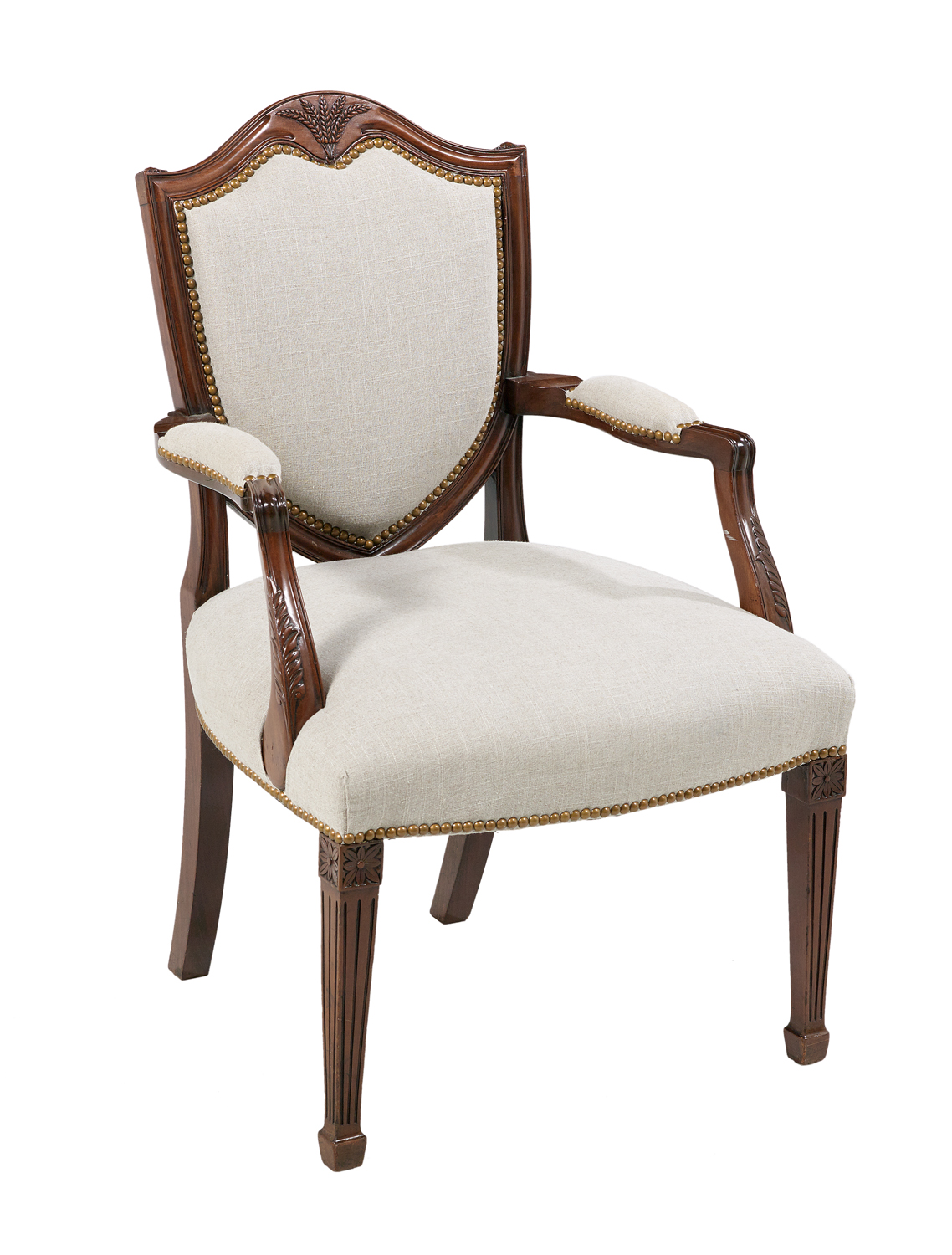 Suite of Ten Georgian-Style Mahogany Armchairs - Image 2 of 2