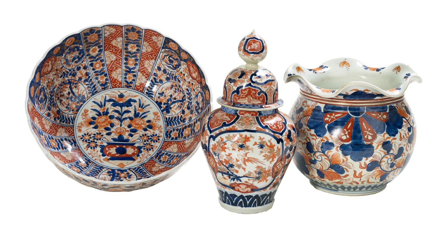 Three Pieces of Japanese Imari Porcelain